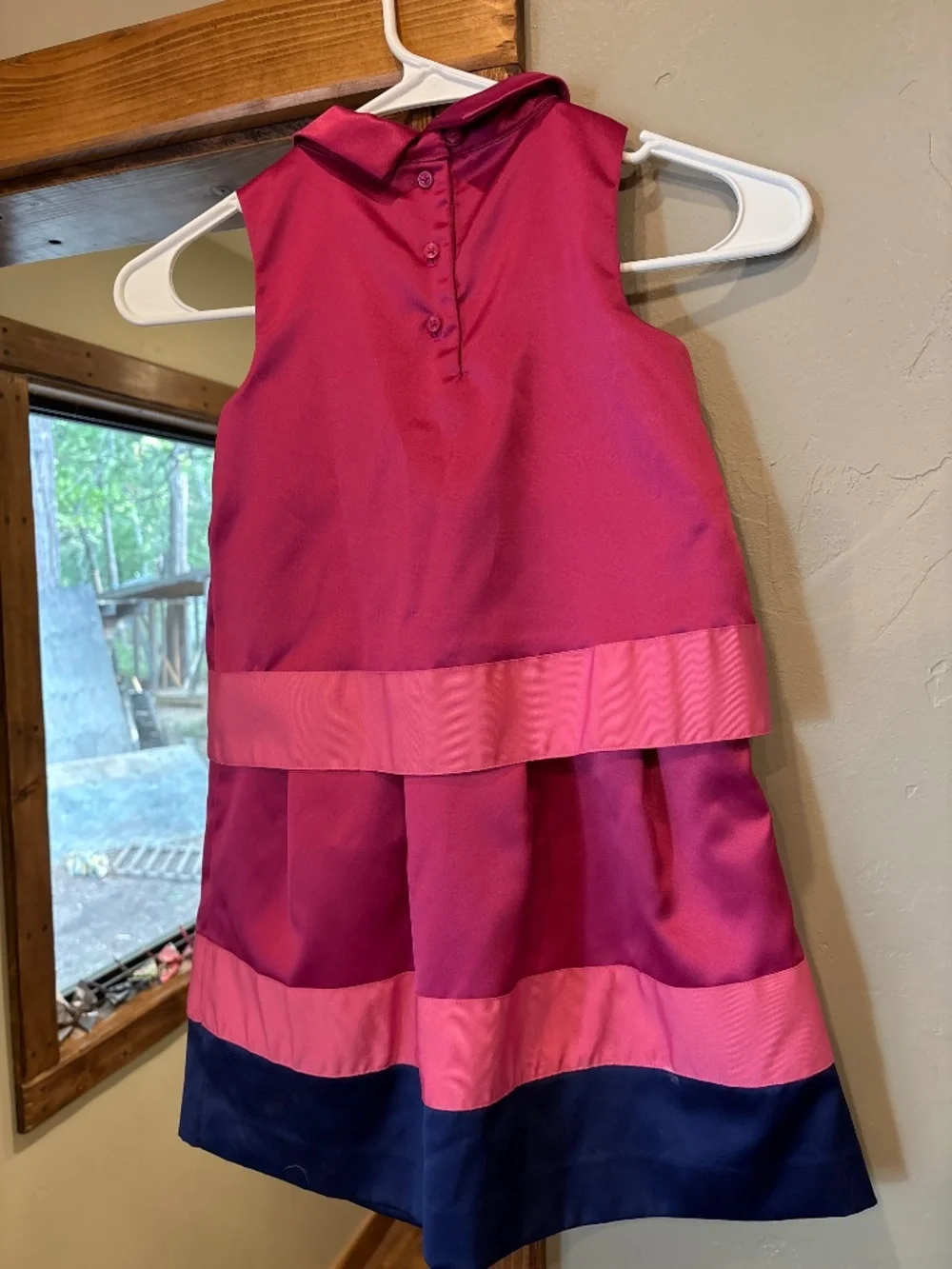Janie and Jack size 6 girls fancy magenta dress